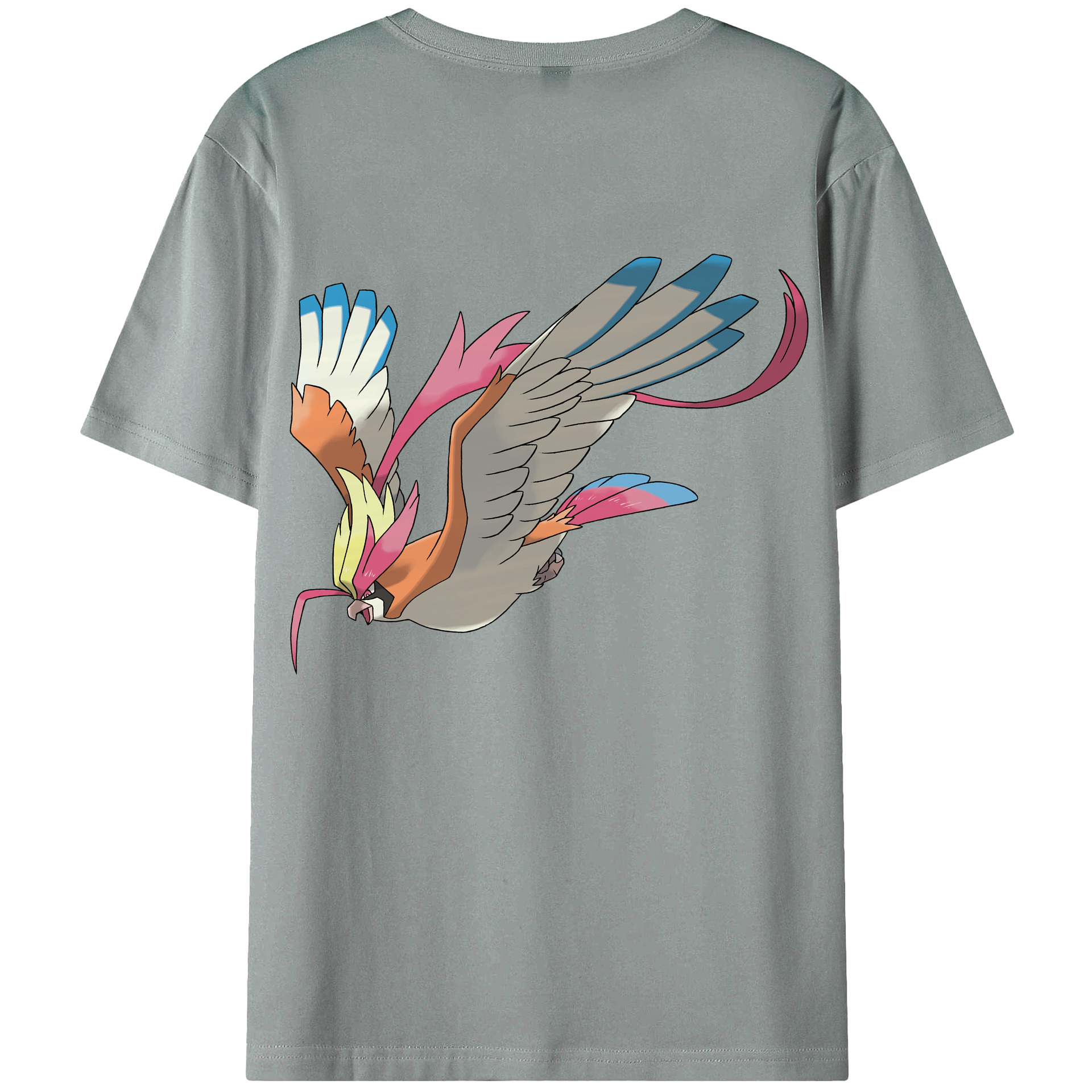 （画像用） ポケットモンスター Pokémon 綿100％ メンズ半袖Tシャツ（バックプリント） 通気性